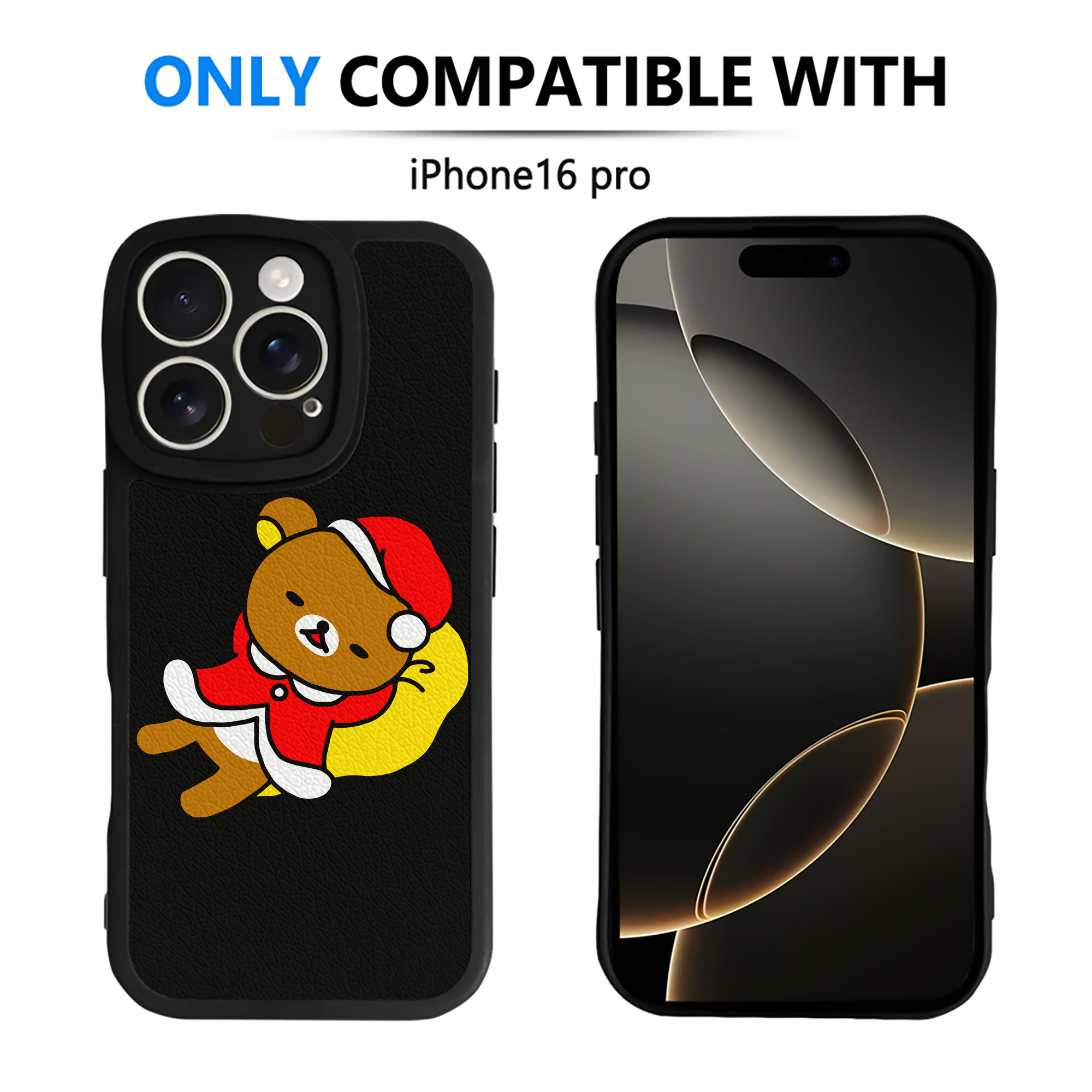 （画像用） リラックマ リラックマ キイロイトリ Rilakkuma Korilakkuma Kiiroitori 【iPhone 16シリーズ対応】シリコンスマホケース（レザー調） 材質：シリコン